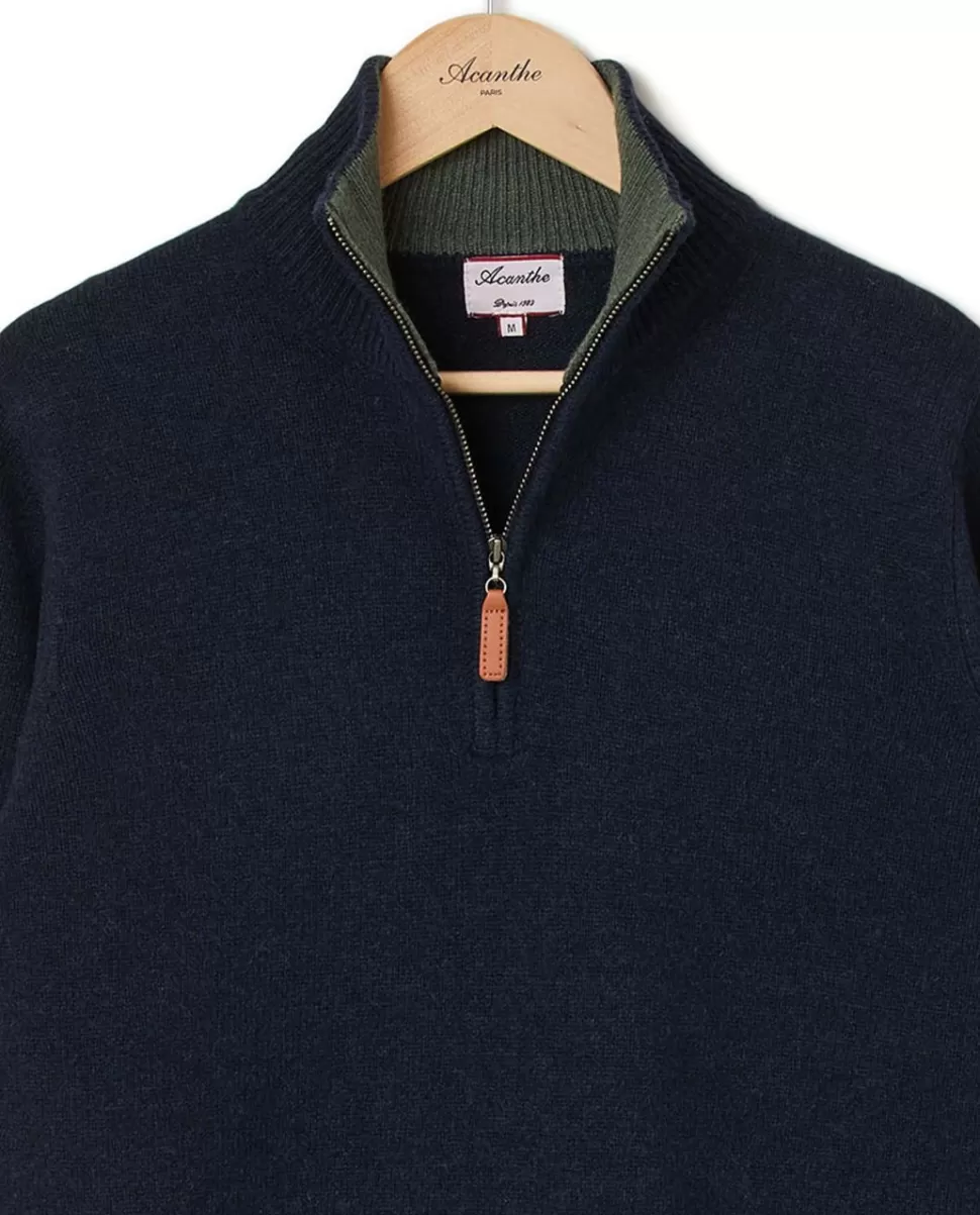 Homme Acanthe Pulls | Pull col zippé 100% lambswool