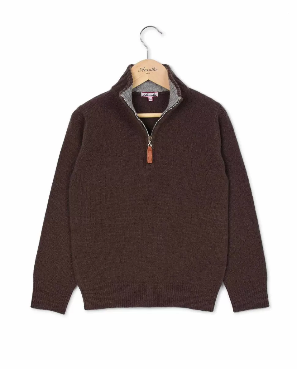Enfant Acanthe Pulls & Sweats | Pull col zippé 100% lambswool