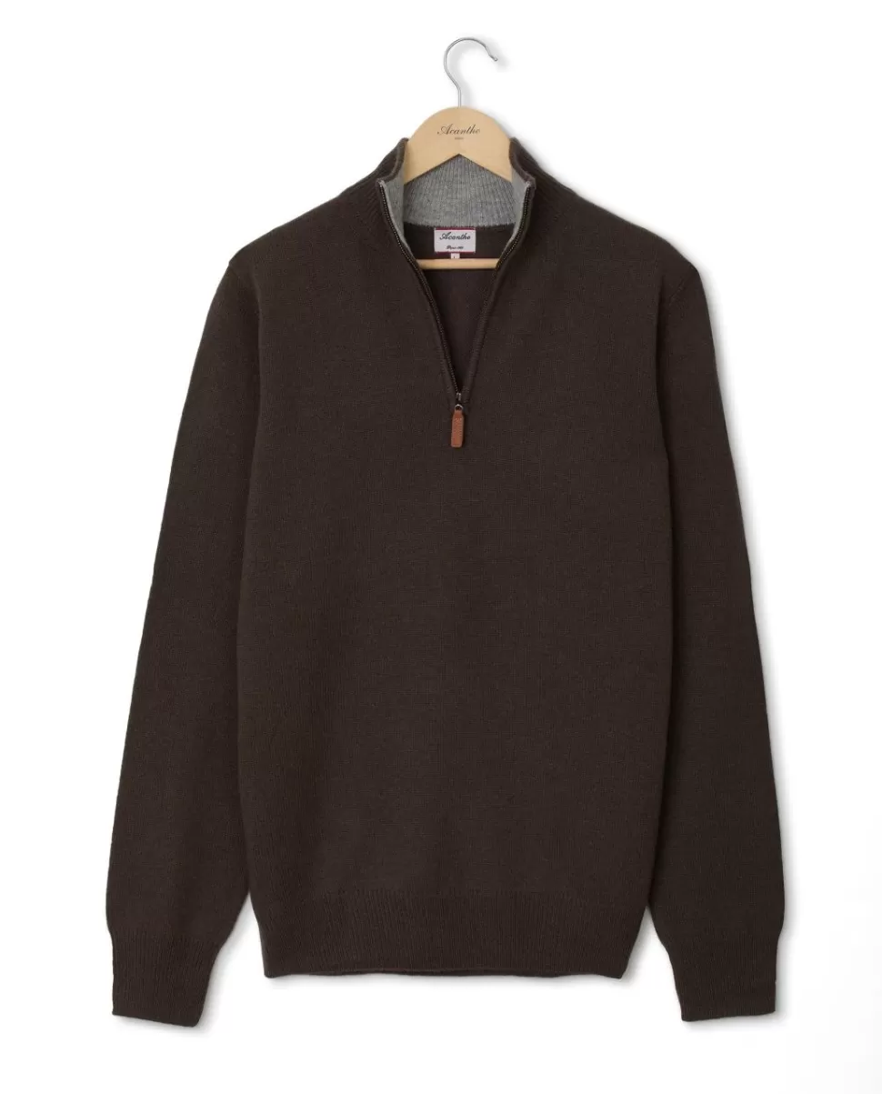 Homme Acanthe Pulls | Pull col zippé 100% lambswool