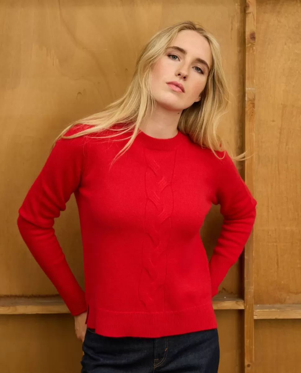 Femme Acanthe Col Rond | Pulls & Cardigans | Pull court torsade 100% cachemire