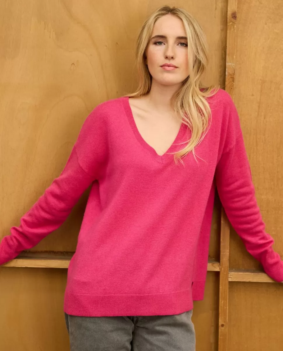 Femme Acanthe Col V | Pulls & Cardigans | Pull V loose 100% cachemire