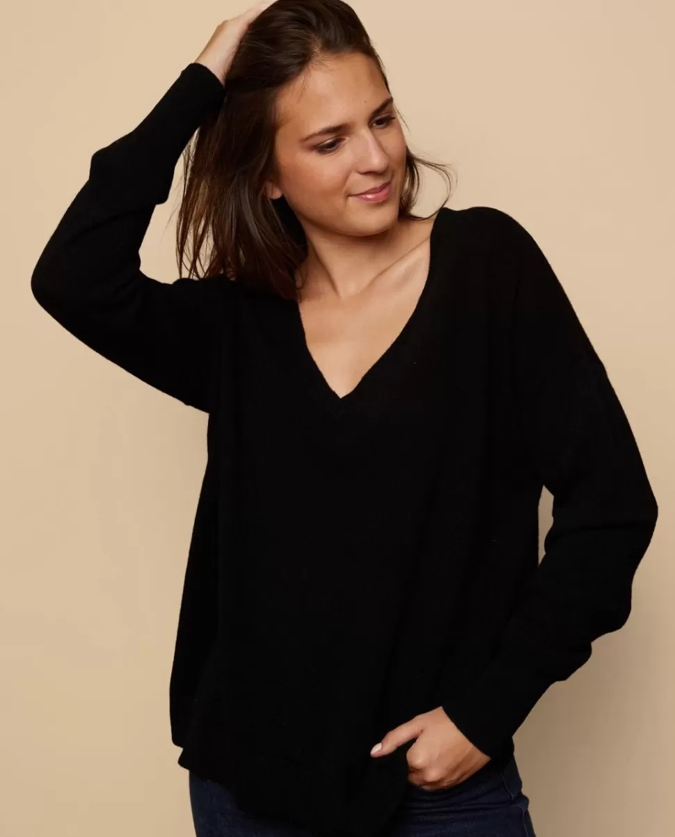Femme Acanthe Col V | Pulls & Cardigans | Pull V loose 100% cachemire
