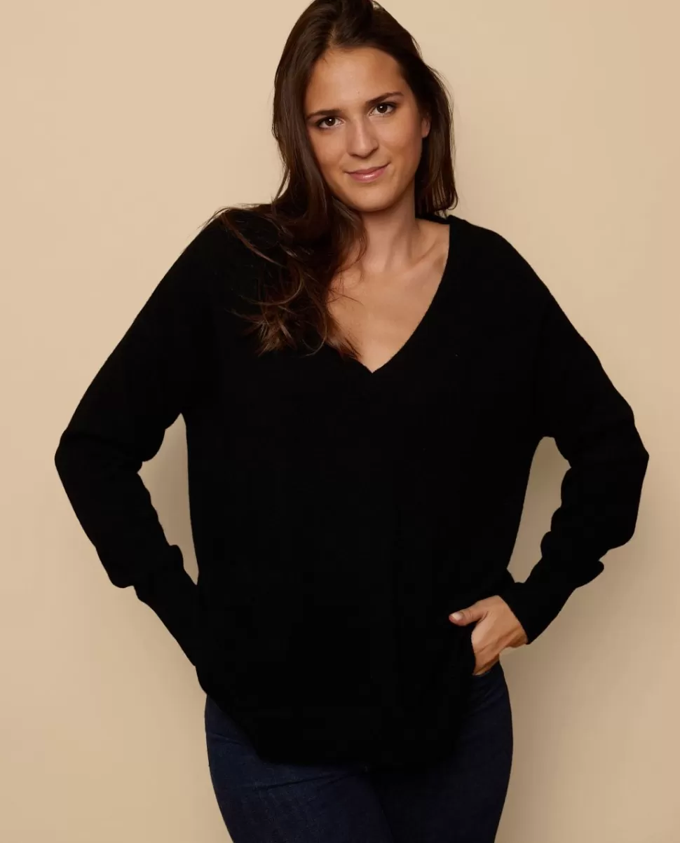 Femme Acanthe Col V | Pulls & Cardigans | Pull V loose 100% cachemire