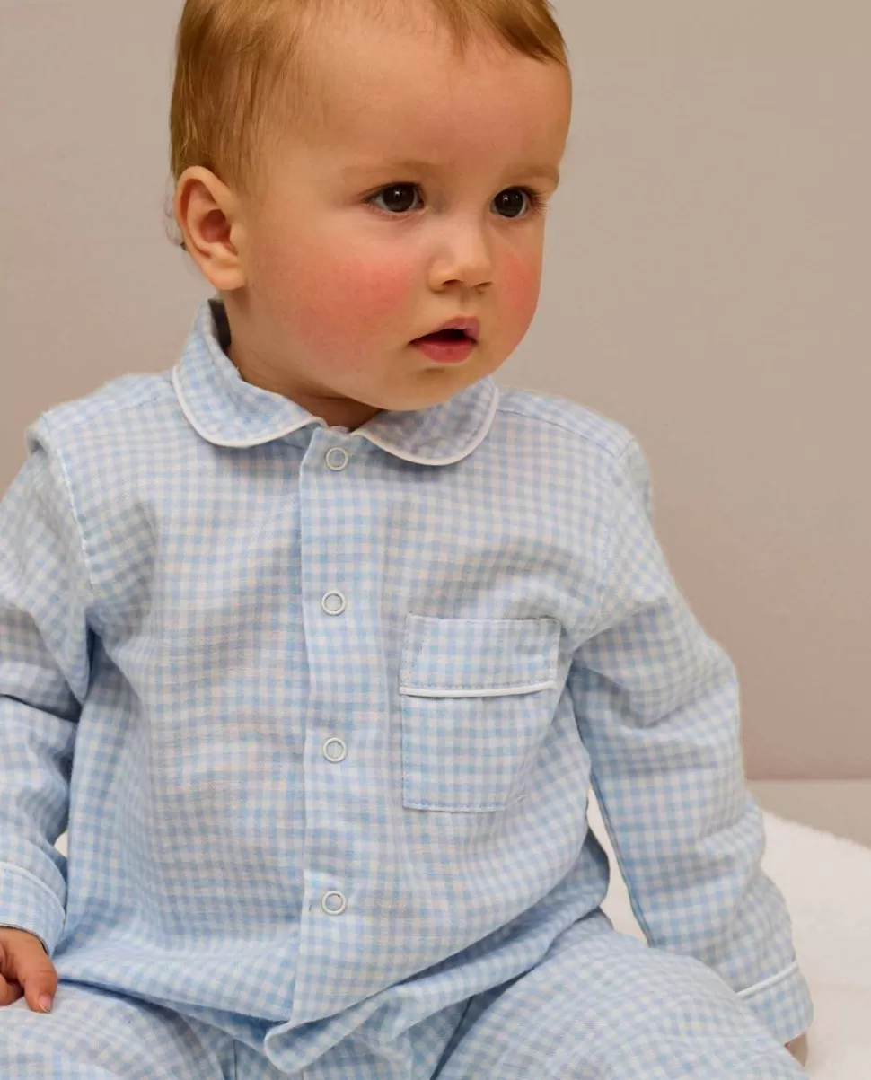 Acanthe Pyjamas | Pyjama combinaison vichy ciel