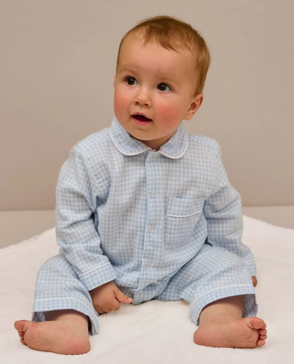 Acanthe Pyjamas | Pyjama combinaison vichy ciel