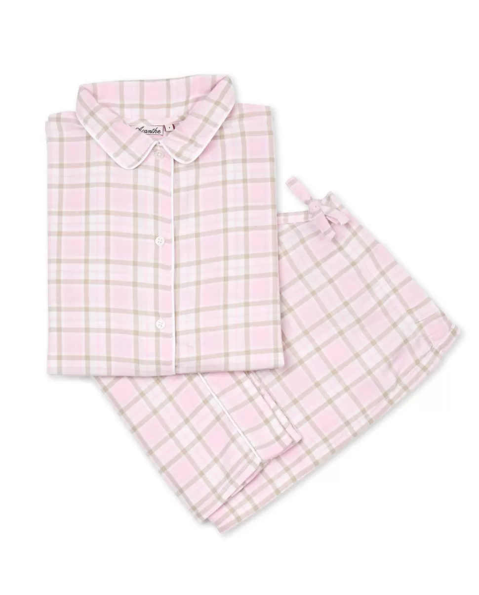 Femme Acanthe Pyjamas | Pyjama écossais rose
