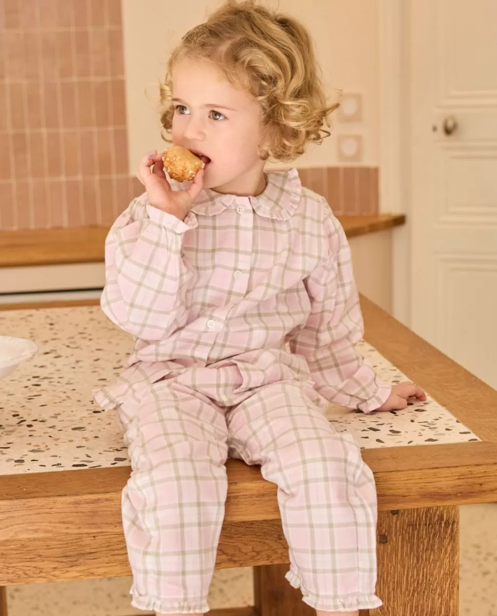 Enfant Acanthe Pyjamas | Pyjama écossais rose