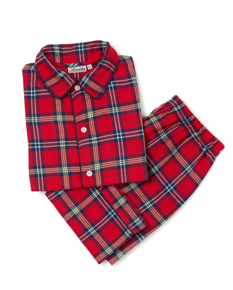 Enfant Acanthe Pyjamas | Pyjama écossais rouge