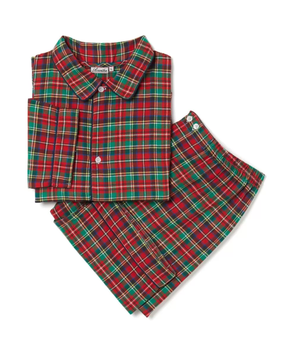 Homme Acanthe Pyjamas | Pyjama écossais rouge
