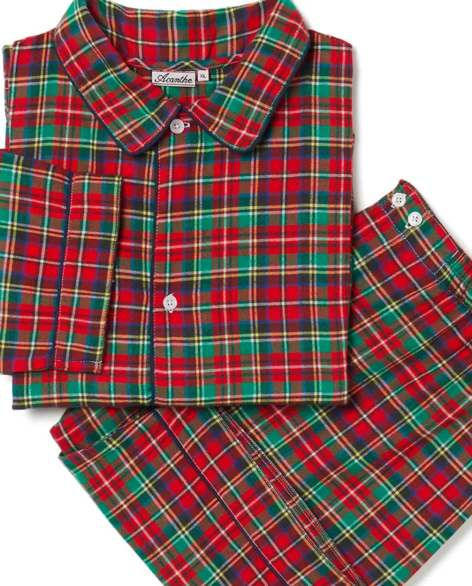 Homme Acanthe Pyjamas | Pyjama écossais rouge