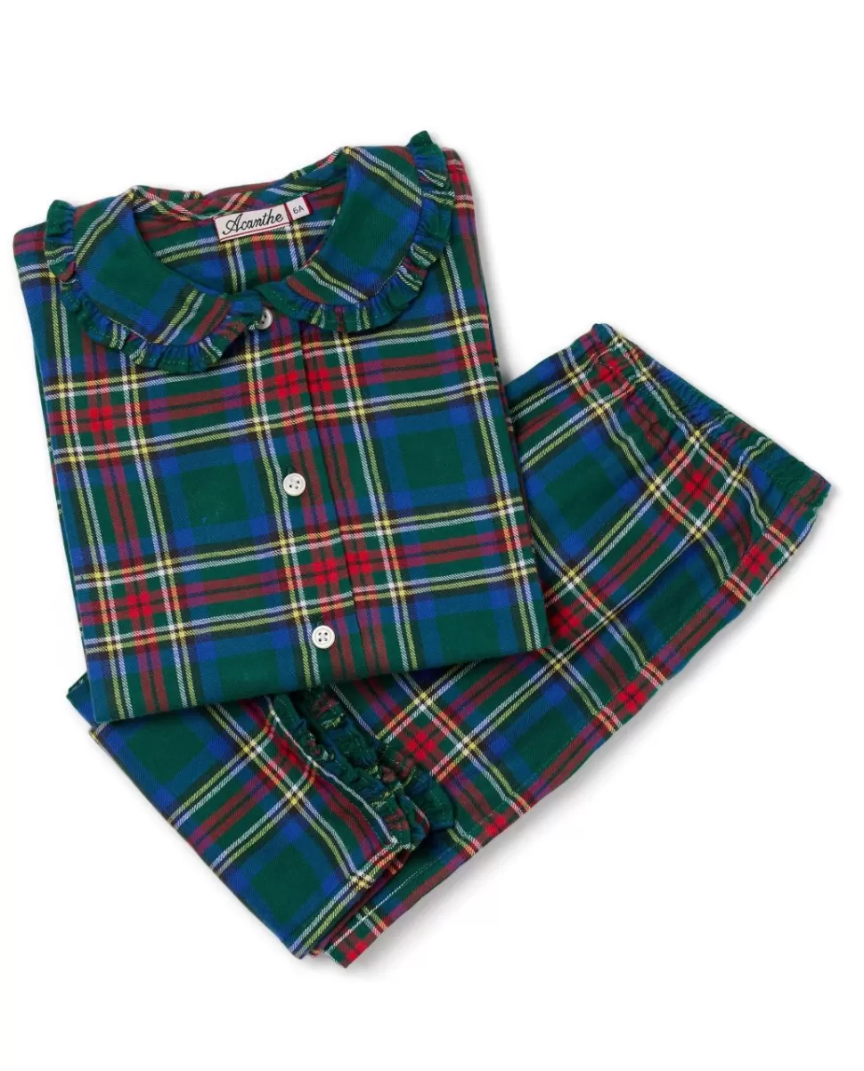Enfant Acanthe Pyjamas | Pyjama écossais vert