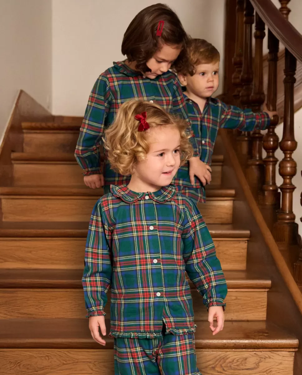 Enfant Acanthe Pyjamas | Pyjama écossais vert