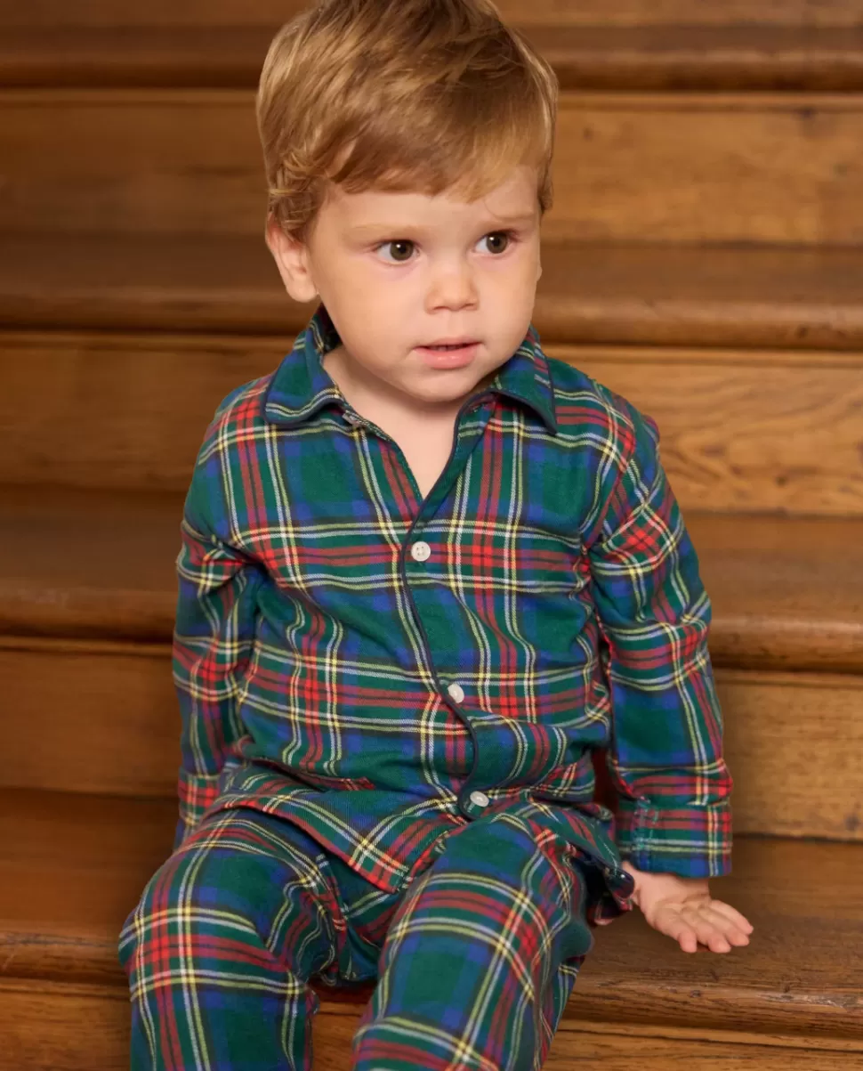 Enfant Acanthe Pyjamas | Pyjama écossais vert