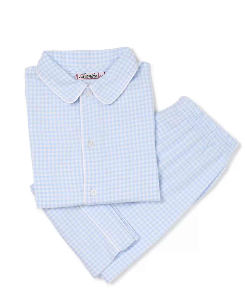 Enfant Acanthe Pyjamas | Pyjama vichy ciel