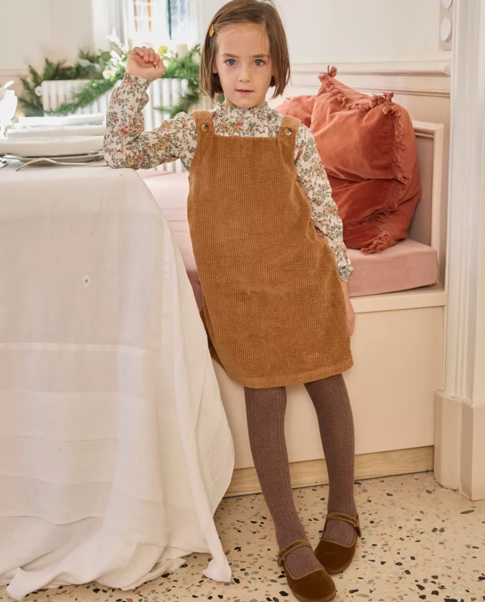 Enfant Acanthe Robes | Robe bretelles velours