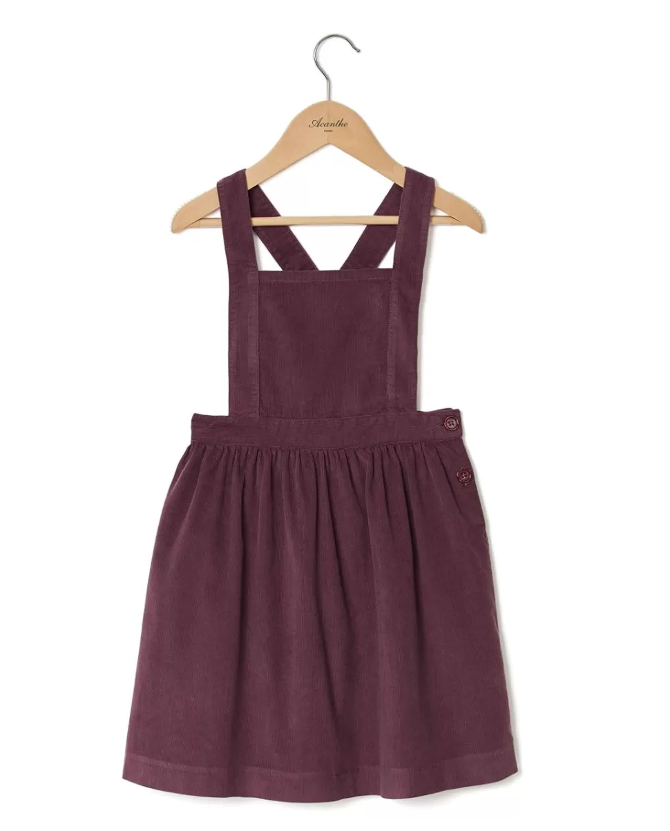 Enfant Acanthe Robes | Robe tablier velours
