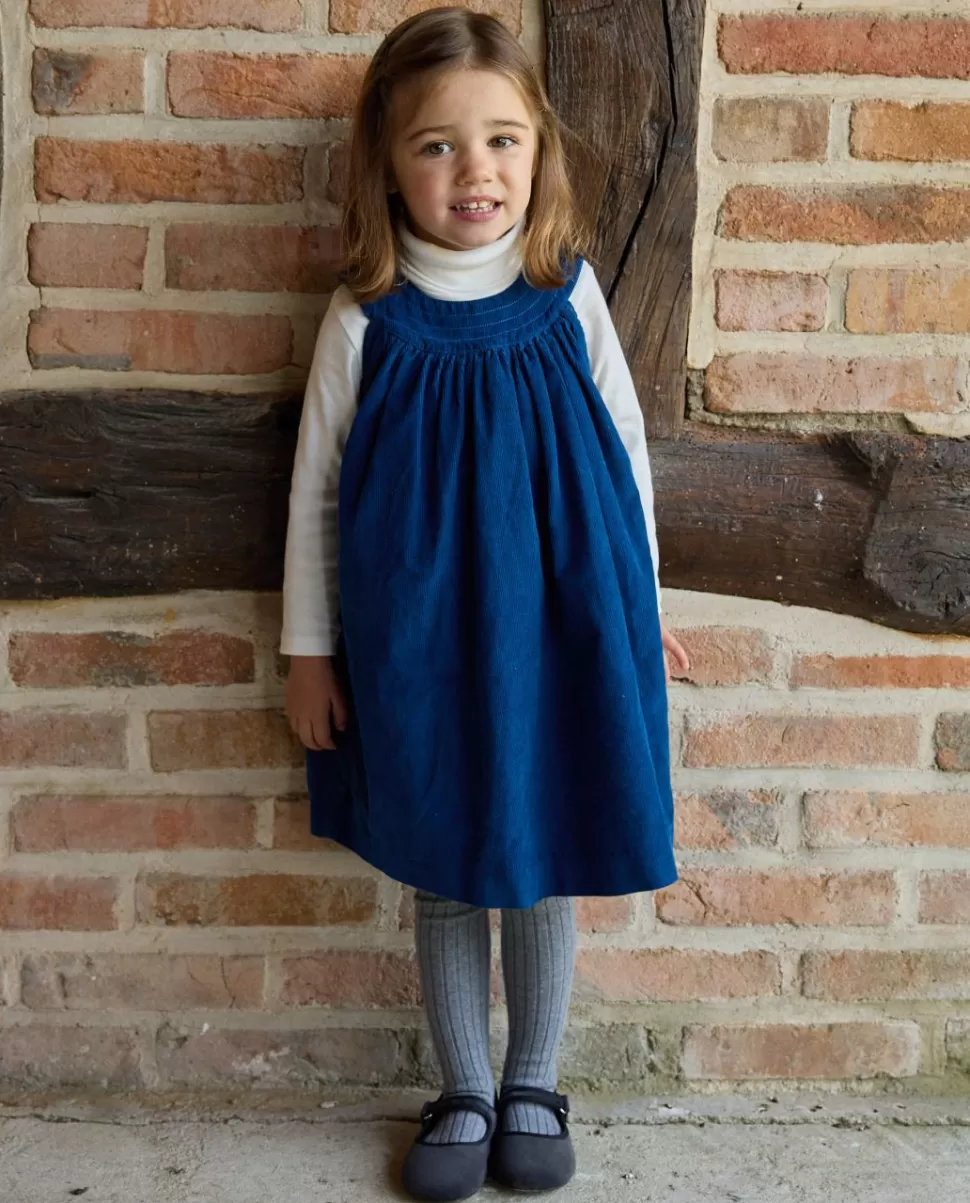 Enfant Acanthe Robes | robe trapèze velours Fille