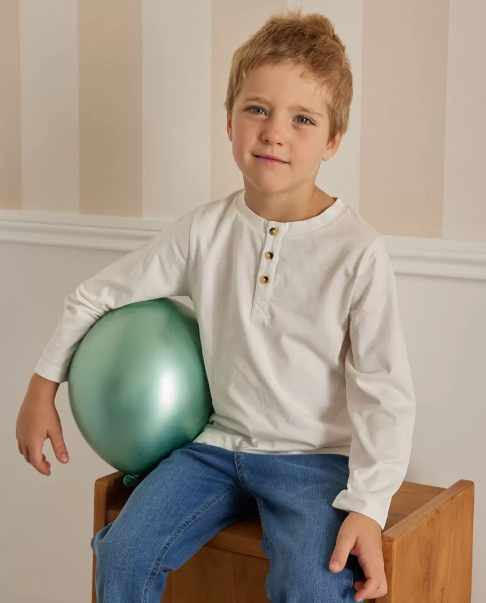 Enfant Acanthe Polos & T-Shirts | Tee shirt boutonné écru