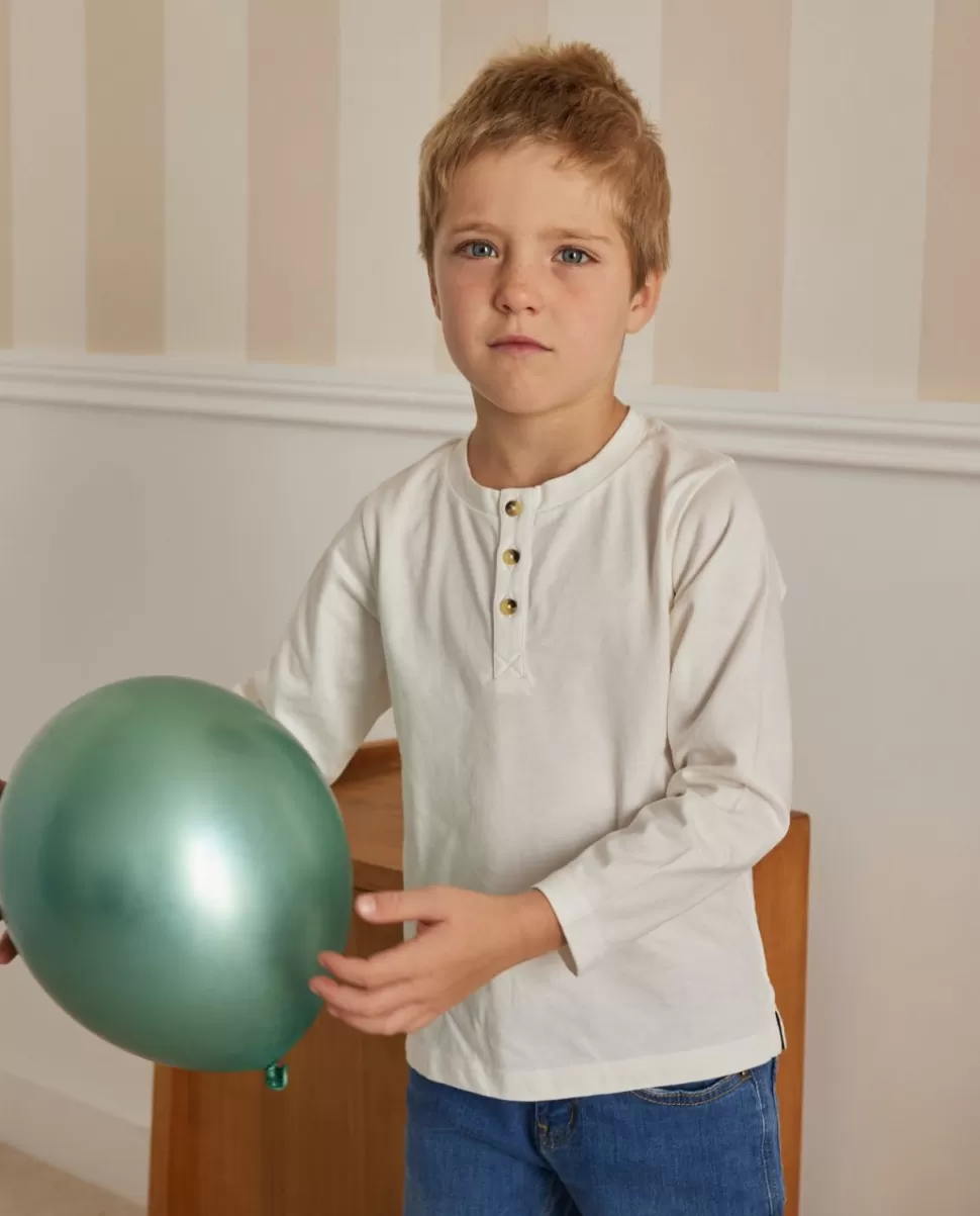 Enfant Acanthe Polos & T-Shirts | Tee shirt boutonné écru