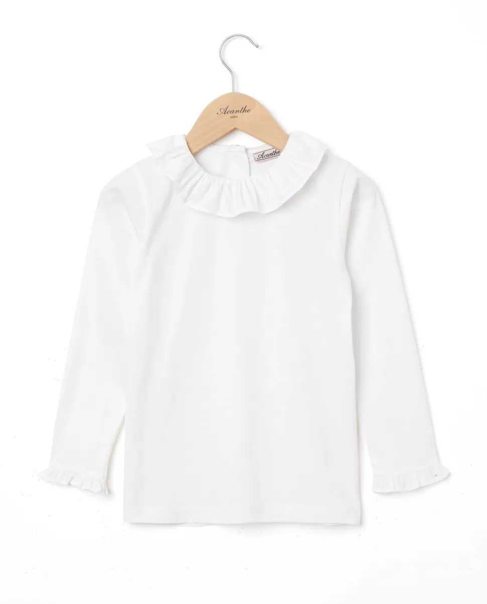 Enfant Acanthe Polos & T-Shirts | T-shirt à volants blanc